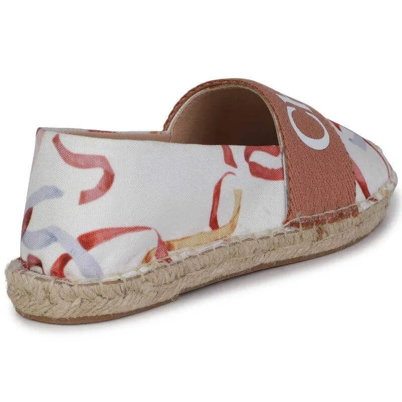 Girls Ribbon Print  Espadrilles