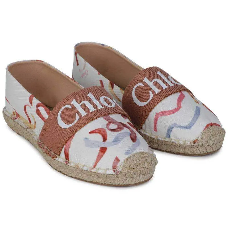 Girls Ribbon Print  Espadrilles