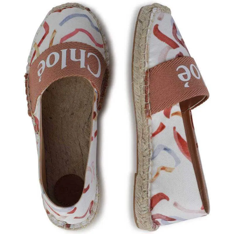 Girls Ribbon Print  Espadrilles