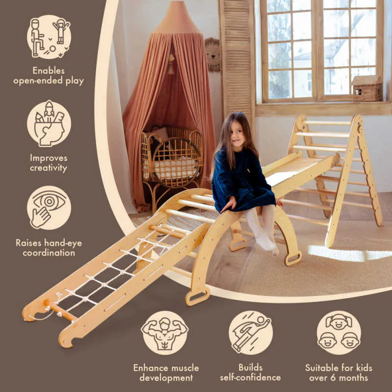 Goodevas 4 in 1 Montessori Climbing Frame Set