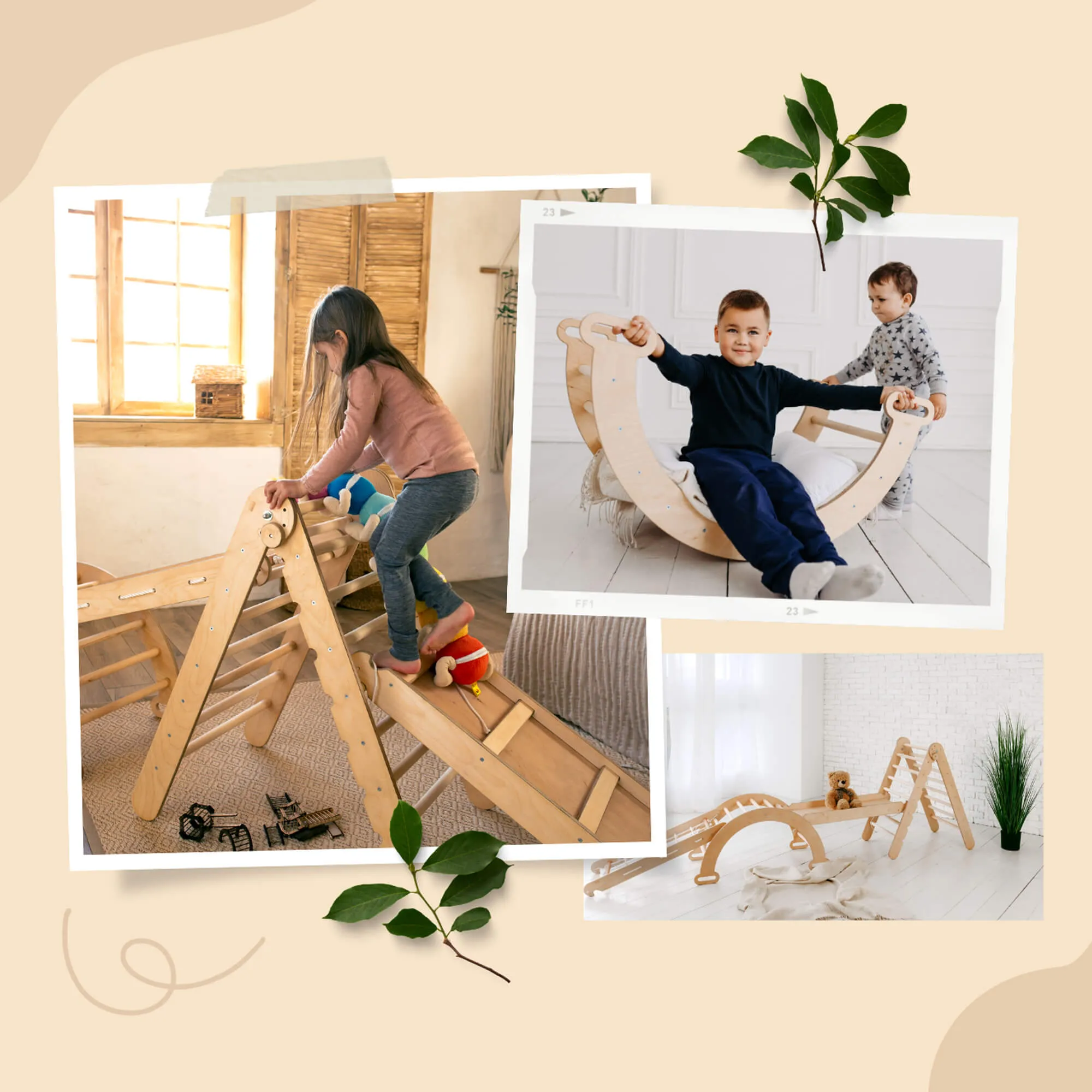 Goodevas 4 in 1 Montessori Climbing Frame Set