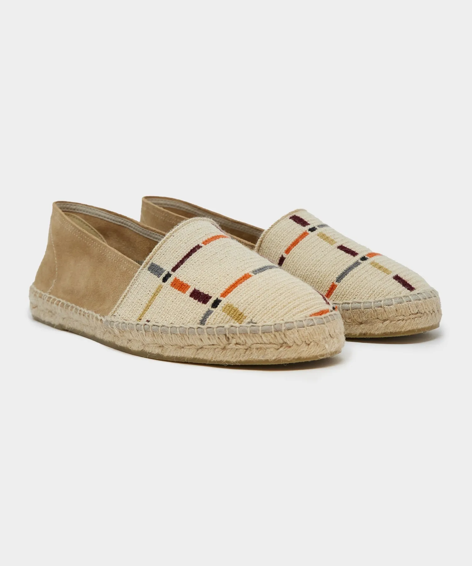 Guanábana Espadrilles In Beige Grid