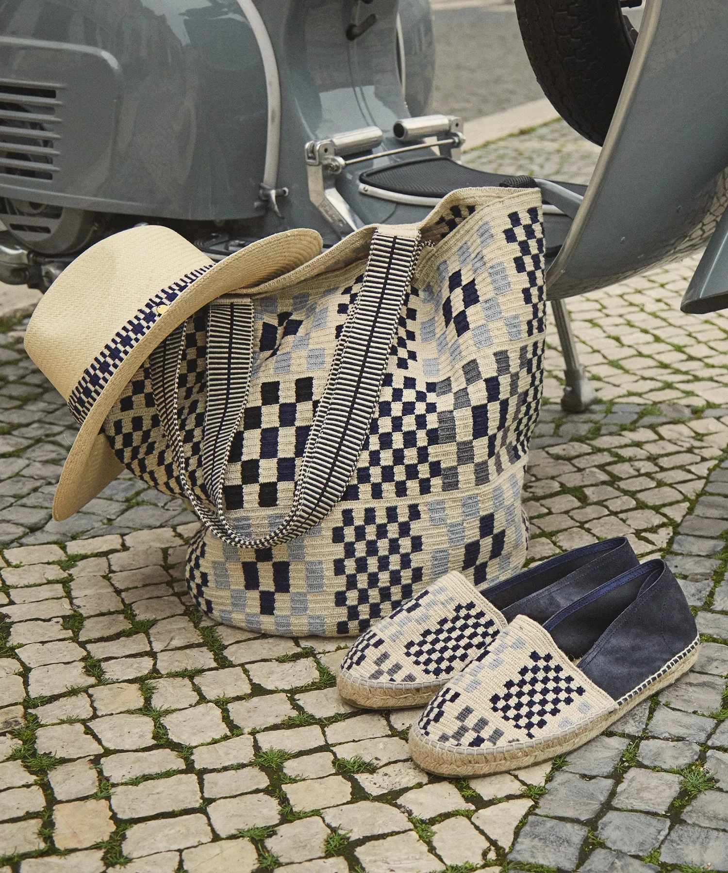 Guanábana Espadrilles in Blue Check