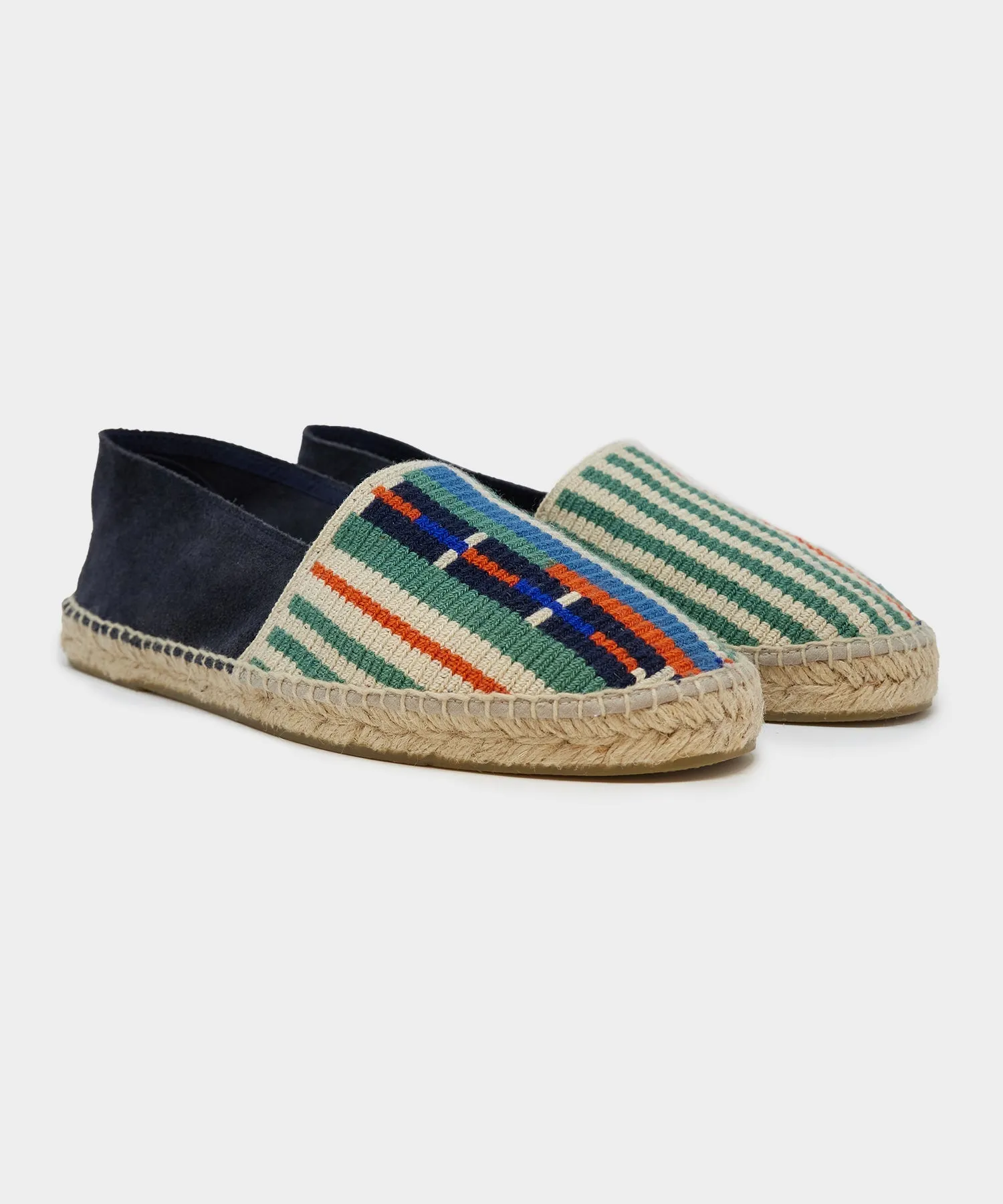 Guanábana Espadrilles in Jade Stripe-Green