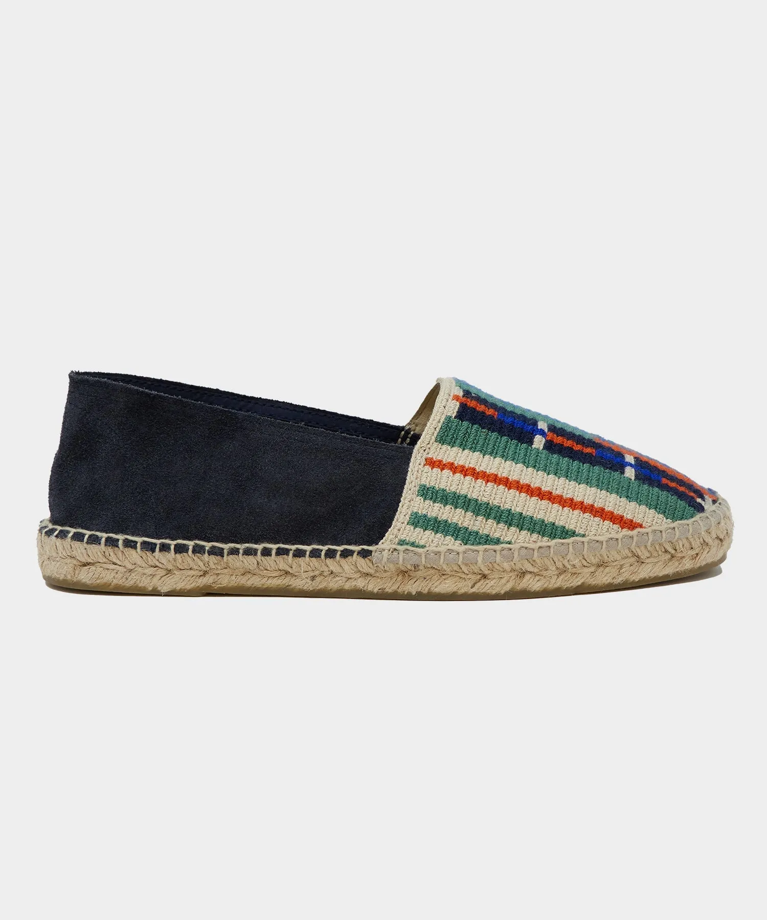 Guanábana Espadrilles in Jade Stripe-Green