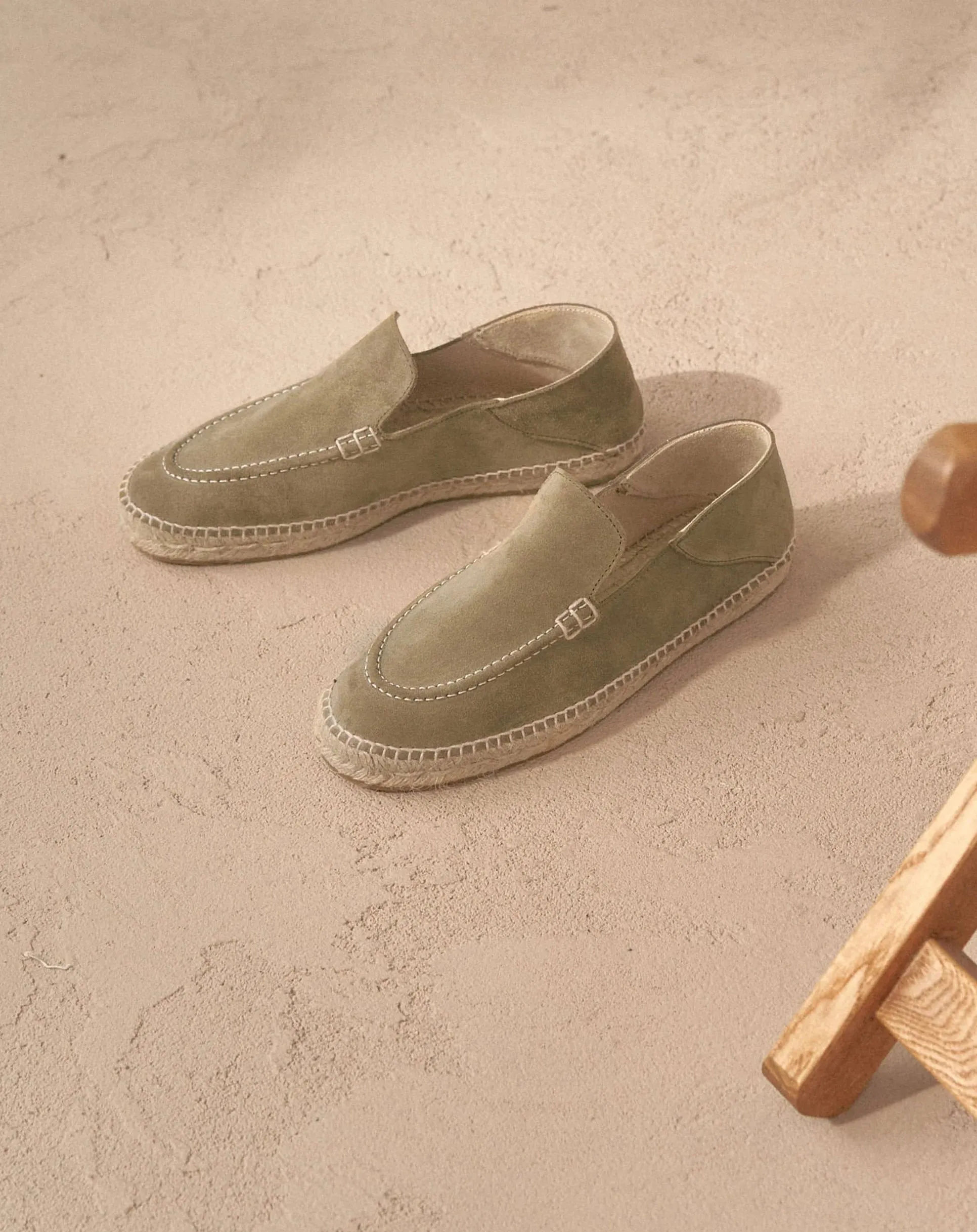 Hamptons Traveler Loafers Suede Espadrilles Forest