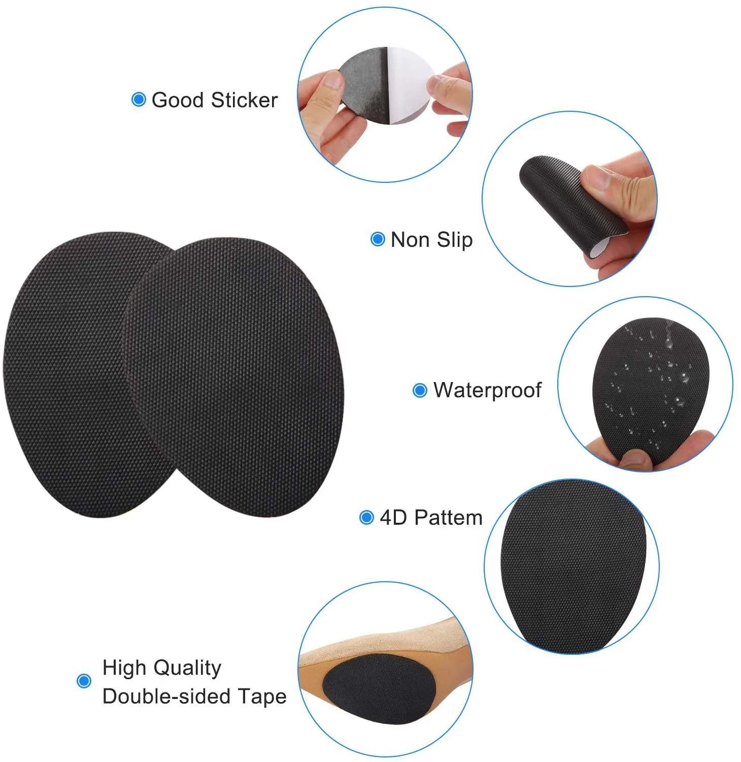 High Heels Anti-Slip Shoe Grips - Non-Slip Pads Adhesive Stickers