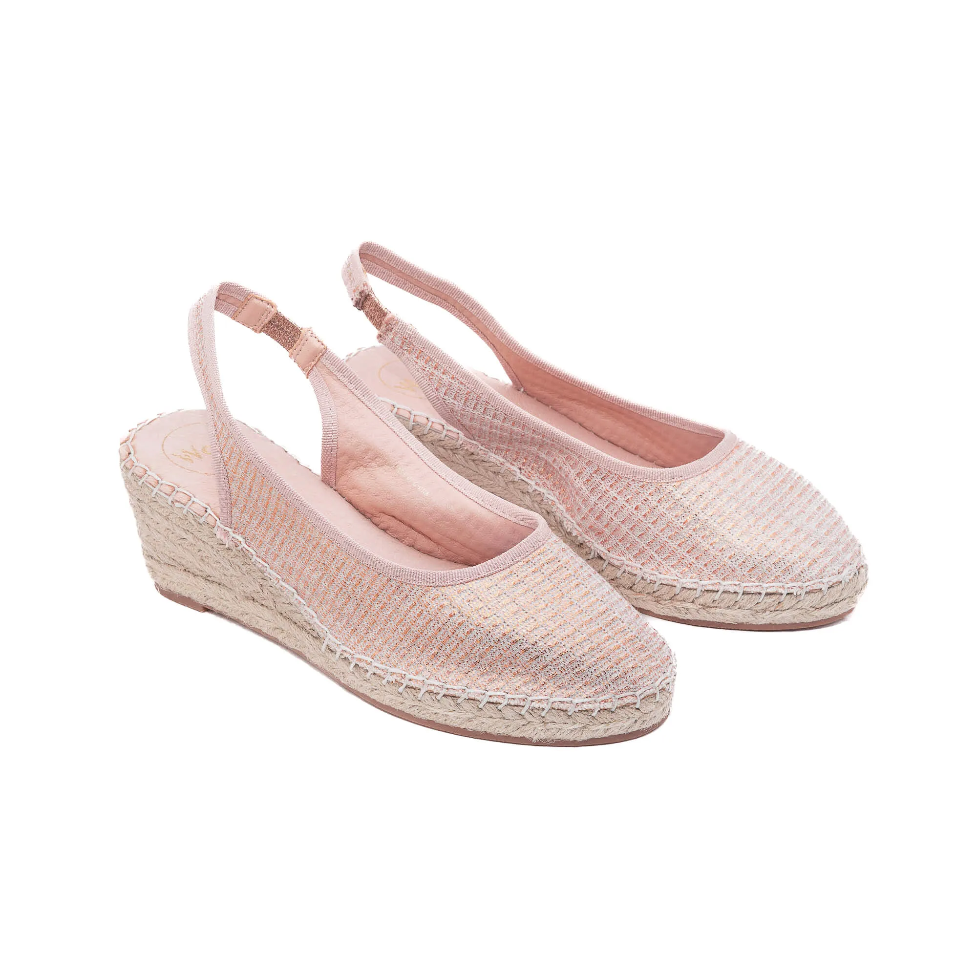 Imelda Rose Gold Espadrilles