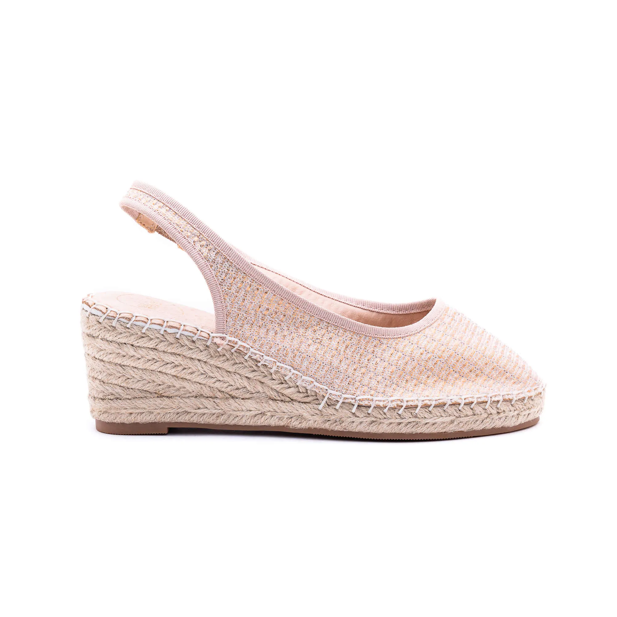 Imelda Rose Gold Espadrilles