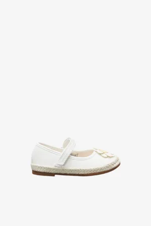 Infant Girls White Floral Espadrilles