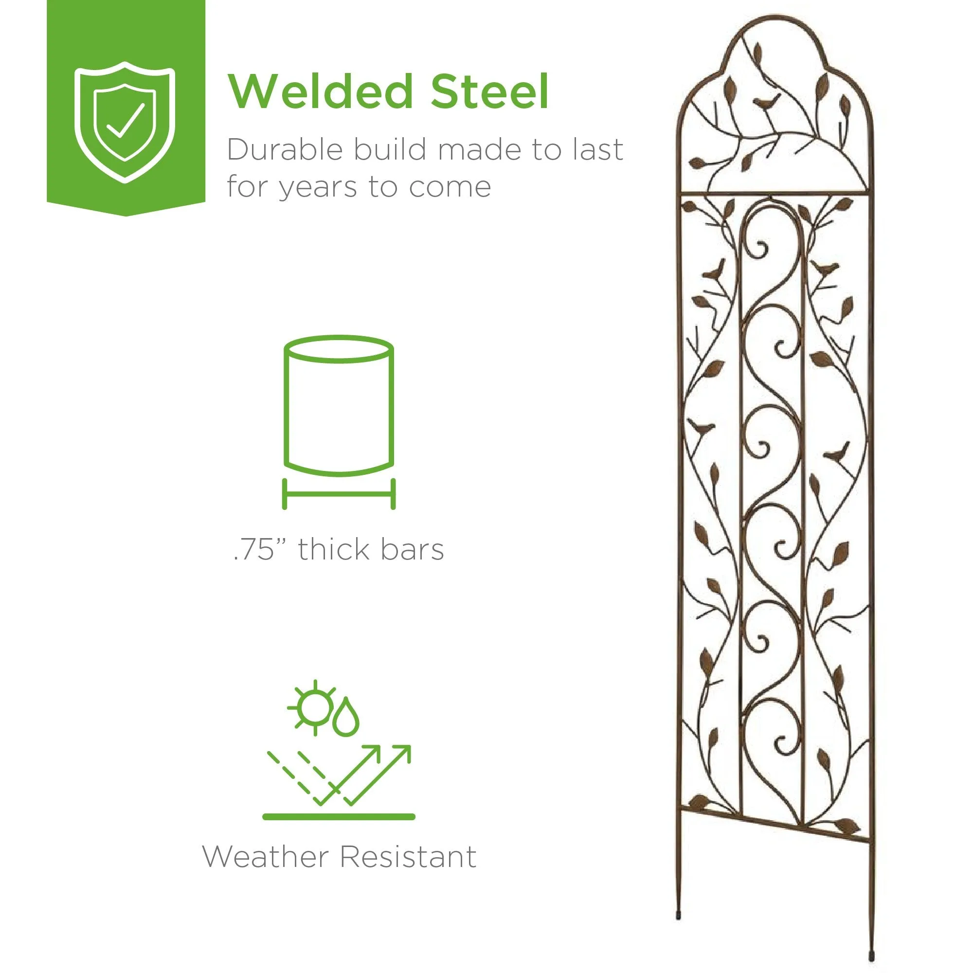 Iron Arched Garden Trellis