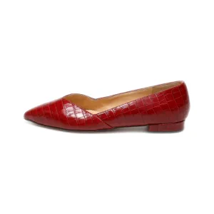 J. Crew Mid-Heel Shoes Leather Red Colour For Women