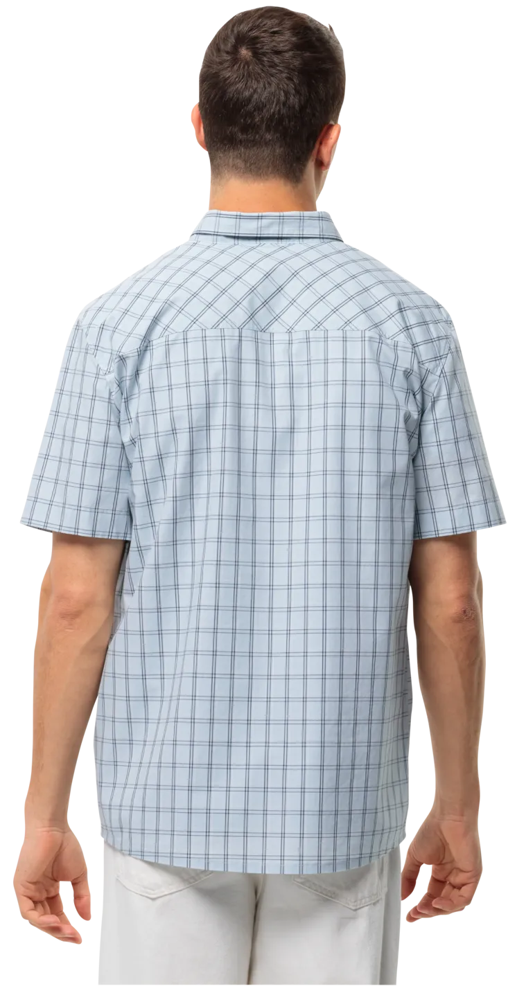 Jack Wolfskin Men&#x27;s Hot Springs Shirt Soft Blue Check | Buy Jack Wolfskin Men&#x27;s Hot Springs Shirt Soft Blue Check here | Outnorth