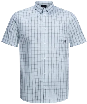 Jack Wolfskin Men&#x27;s Hot Springs Shirt Soft Blue Check | Buy Jack Wolfskin Men&#x27;s Hot Springs Shirt Soft Blue Check here | Outnorth