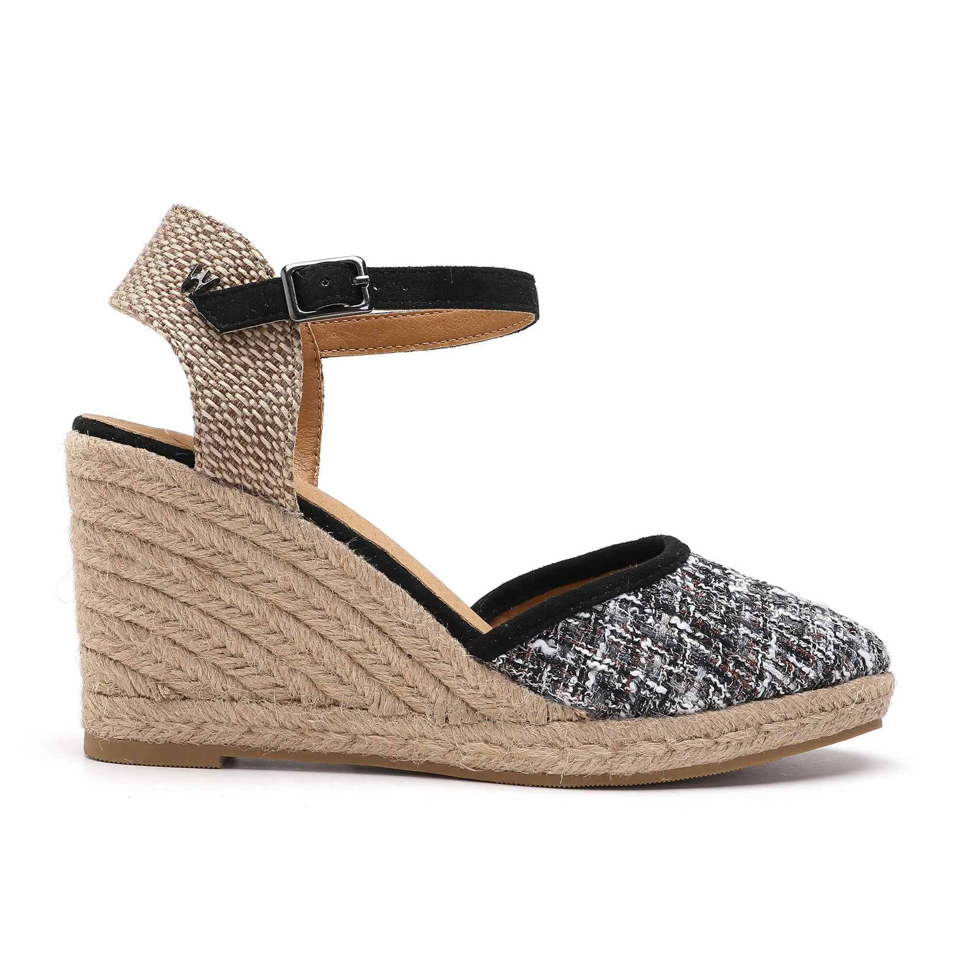 Joy Black Grey Espadrille