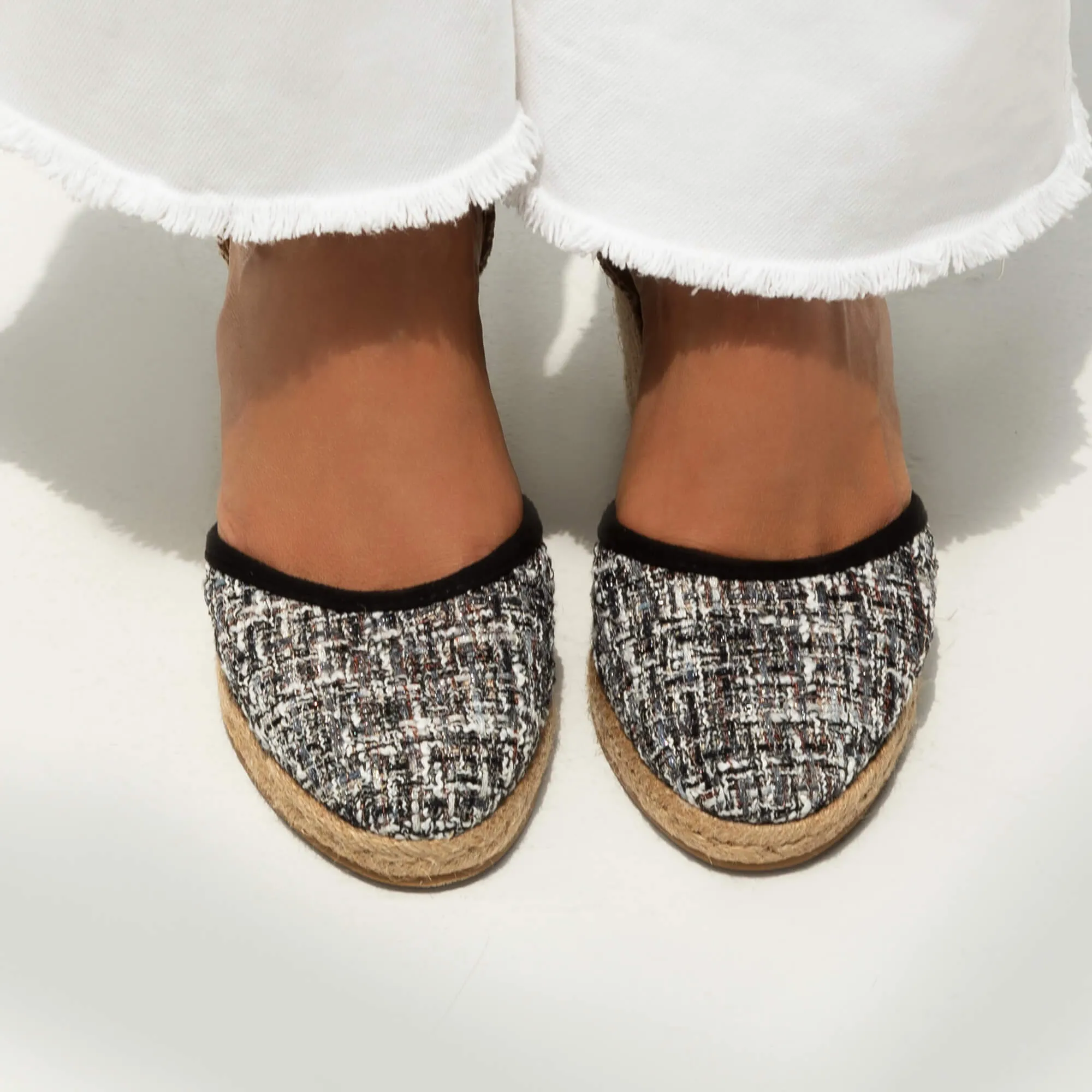 Joy Black Grey Espadrille