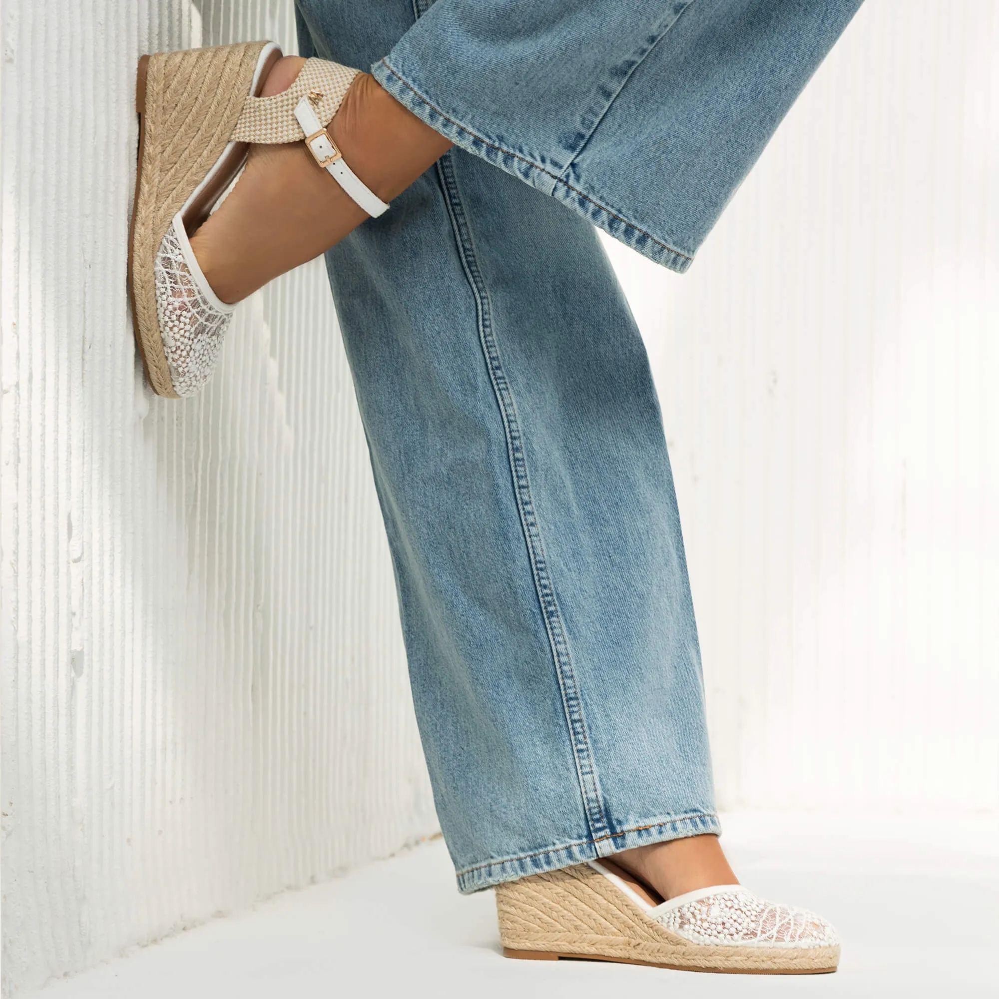 Joy White Espadrille