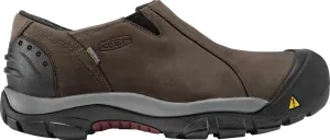 'Keen Outdoor' Men's Brixen Low 200GR WP Slip On - Slate Black / Madder Brown