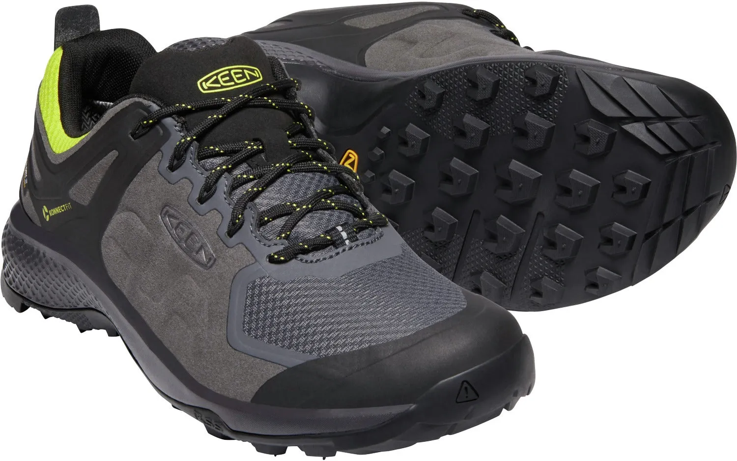 'Keen Outdoor' Men's Explore WP Low Hiker - Magnet / Bright Yellow