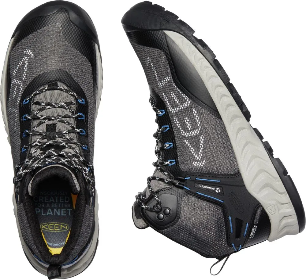 'Keen Outdoor' Men's NXIS EVO WP Mid Hiker - Magnet / Bright Cobalt