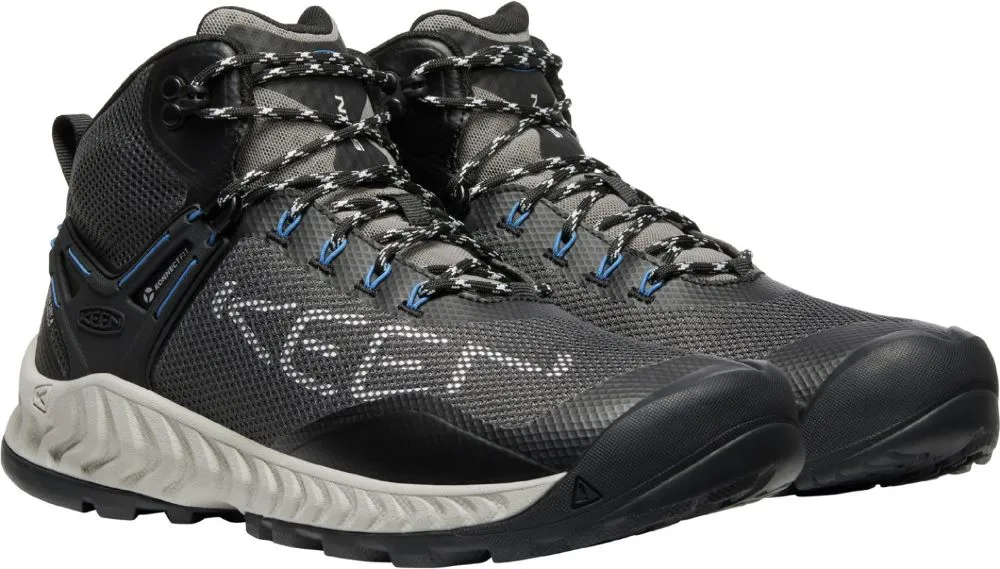 'Keen Outdoor' Men's NXIS EVO WP Mid Hiker - Magnet / Bright Cobalt