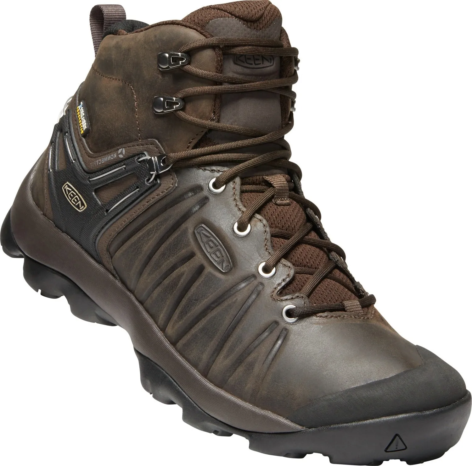 'Keen Outdoor' Men's Venture WP Leather Mid Hiker - Mulch / Black