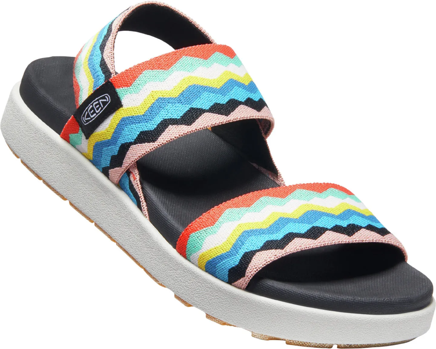 'Keen Outdoor' Women's Elle Backstrap Sandal - Black / Peach Pearl