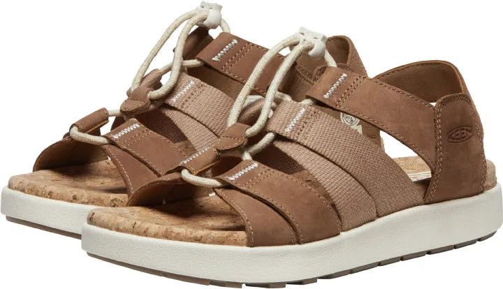 'Keen Outdoor' Women's Elle Mixed Strap Sandal - Toasted Coconut / Birch