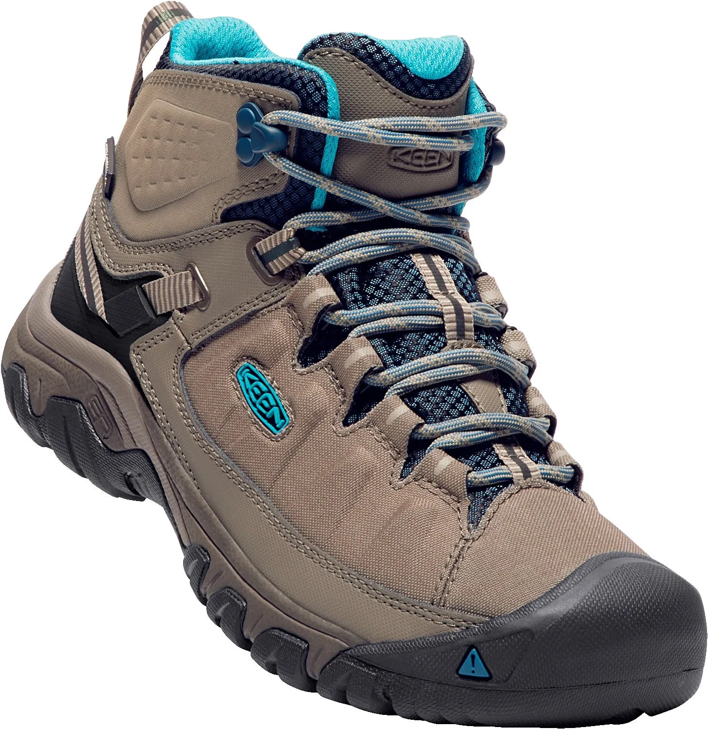 'Keen Outdoor' Women's Targhee EXP WP Mid Hiker - Brindle / Blue Coral