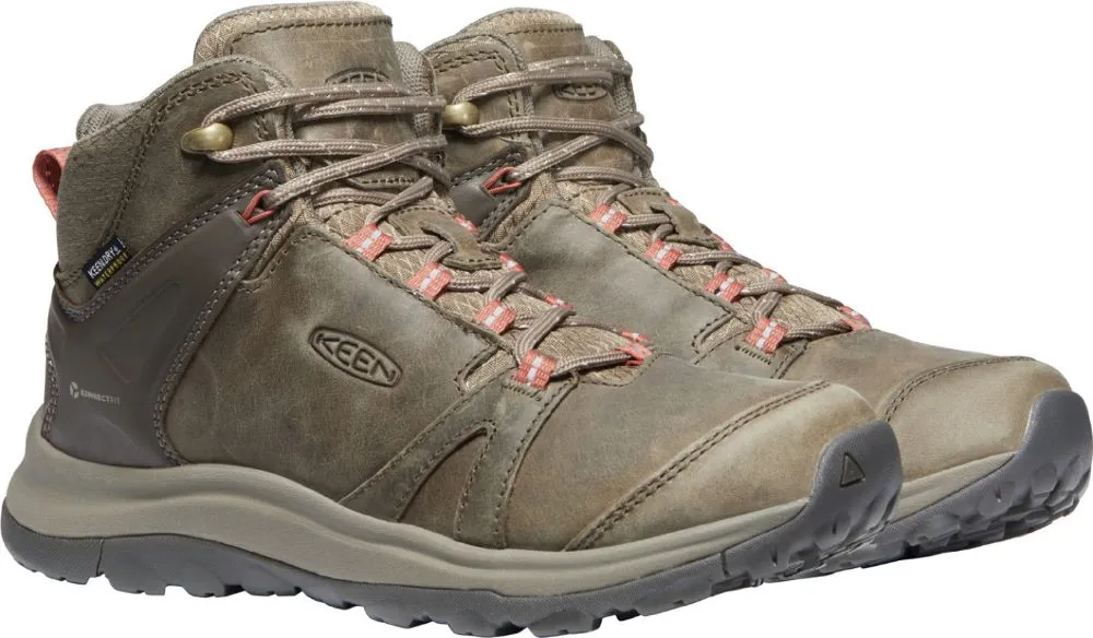 'Keen Outdoor' Women's Terradora Leather WP Mid Hiker - Brindle / Redwood