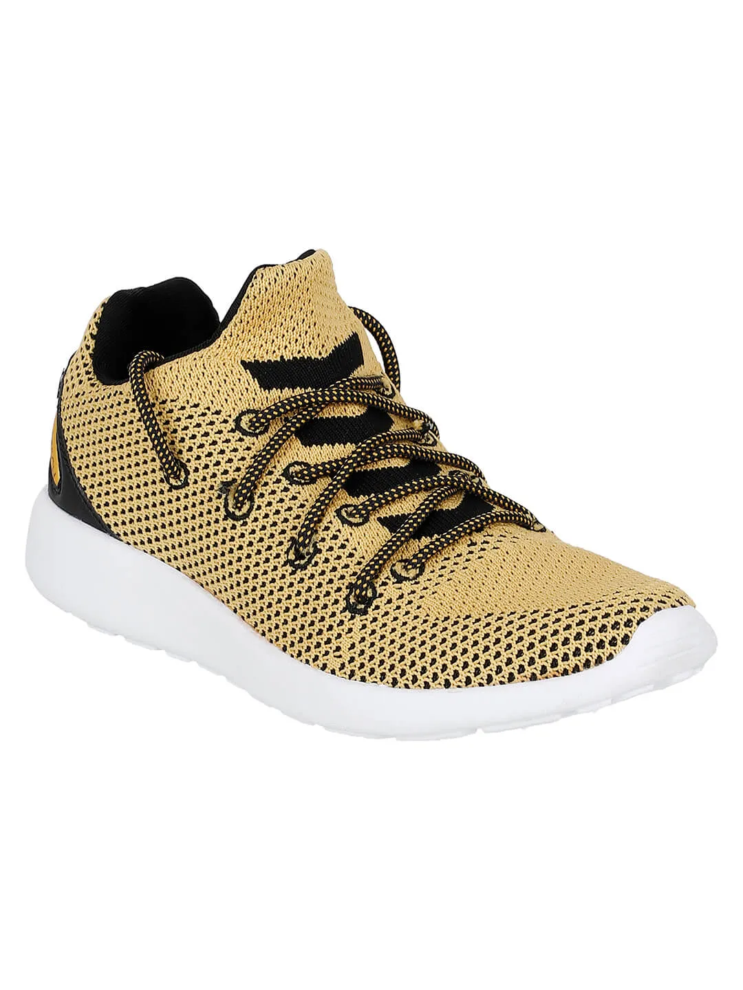 Knit Style Men Yellow Training Shoes