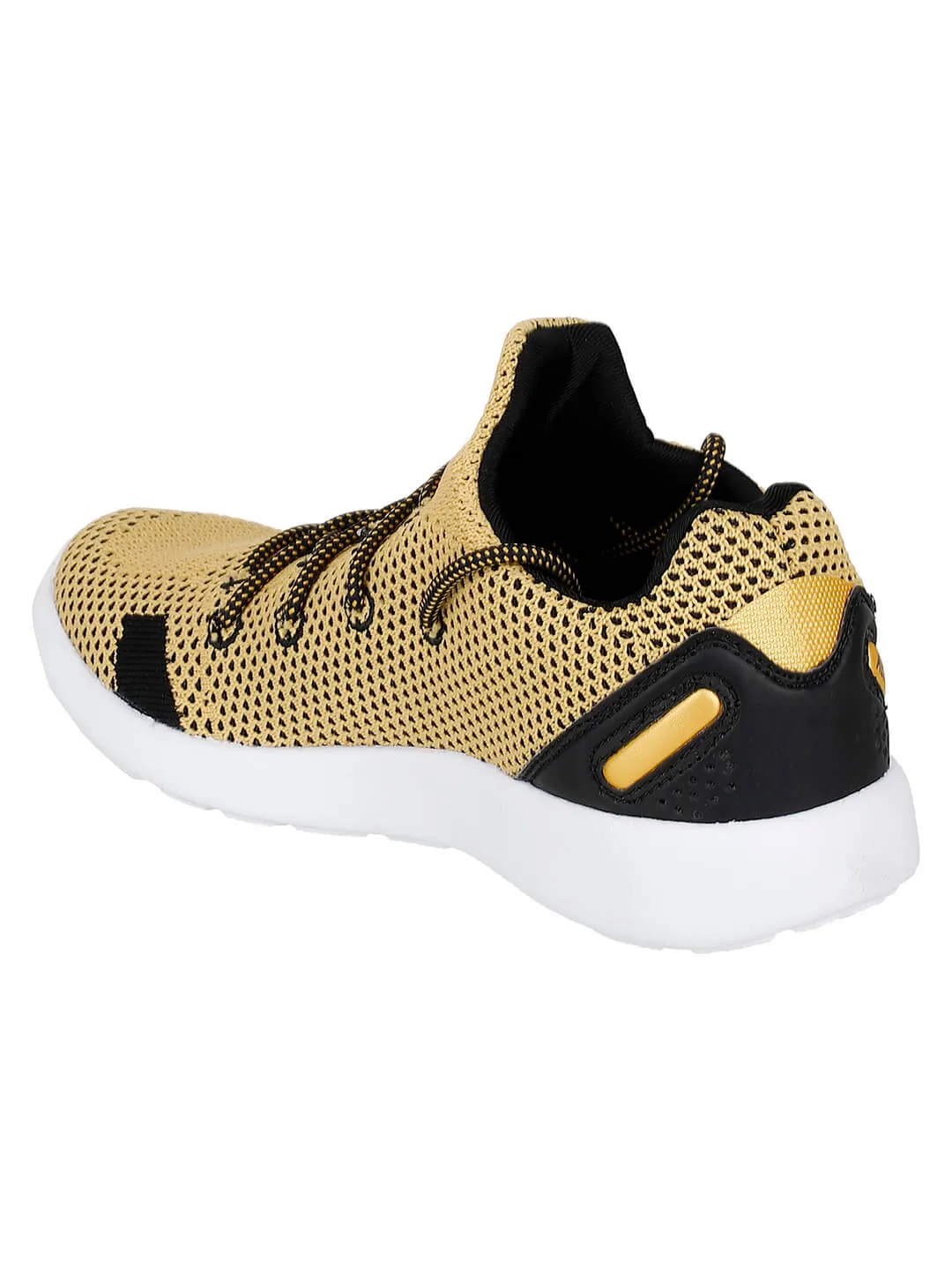 Knit Style Men Yellow Training Shoes