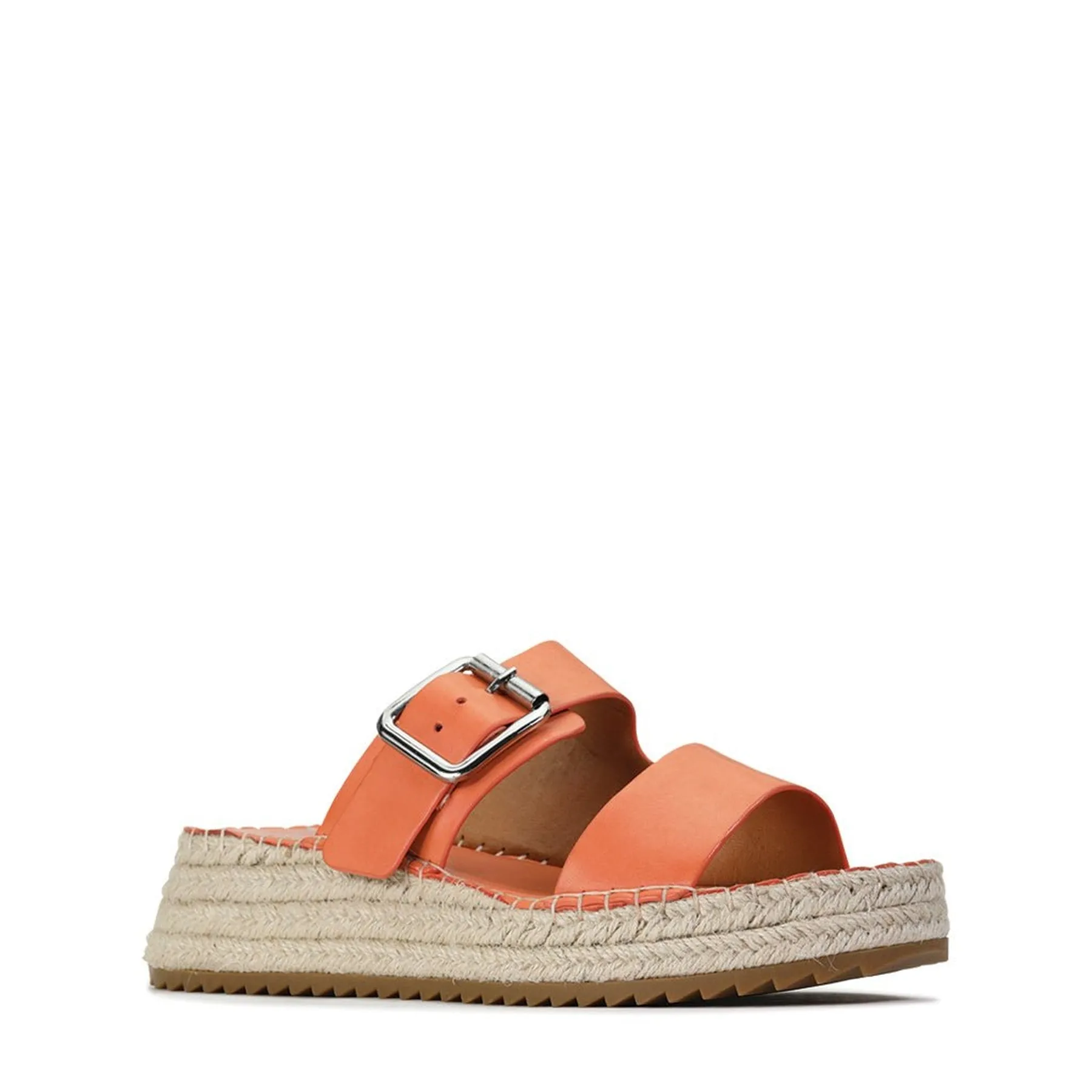 LAROSSA LEATHER ESPADRILLE SLIDE