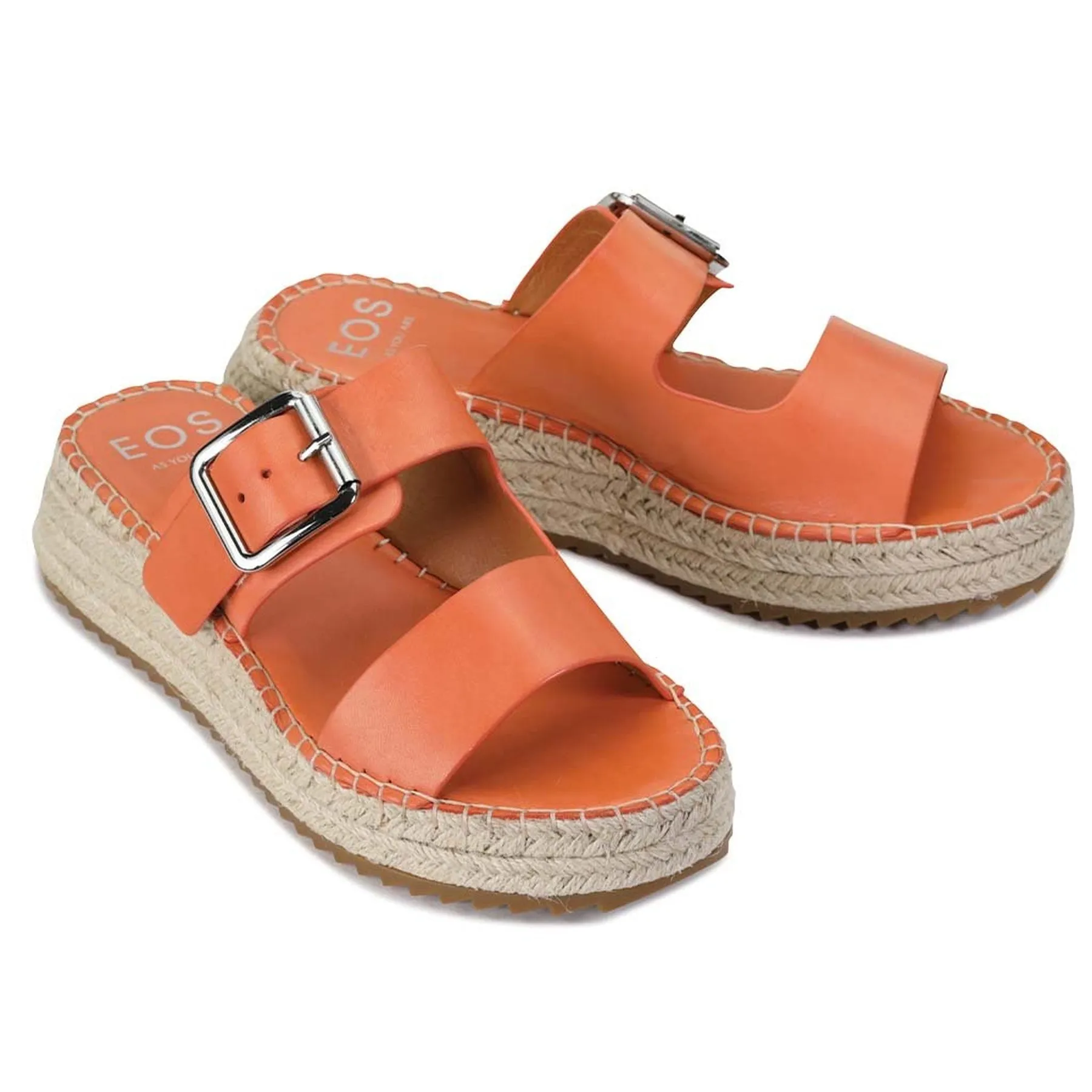 LAROSSA LEATHER ESPADRILLE SLIDE