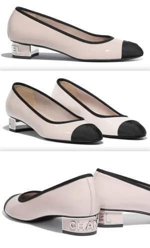 Logo-Heel Grosgrain Ballerinas