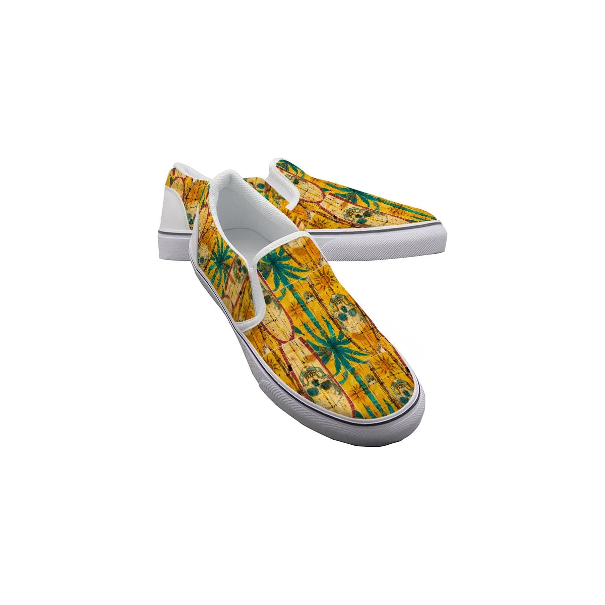 Men's Slip On Sneakers surfboard print