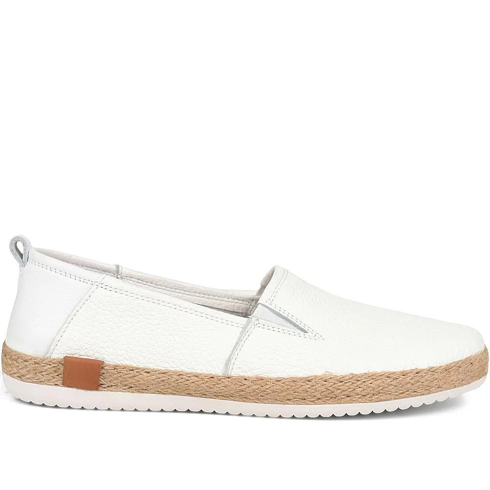 Milan Leather Espadrille Flats - MILAN / 320 085