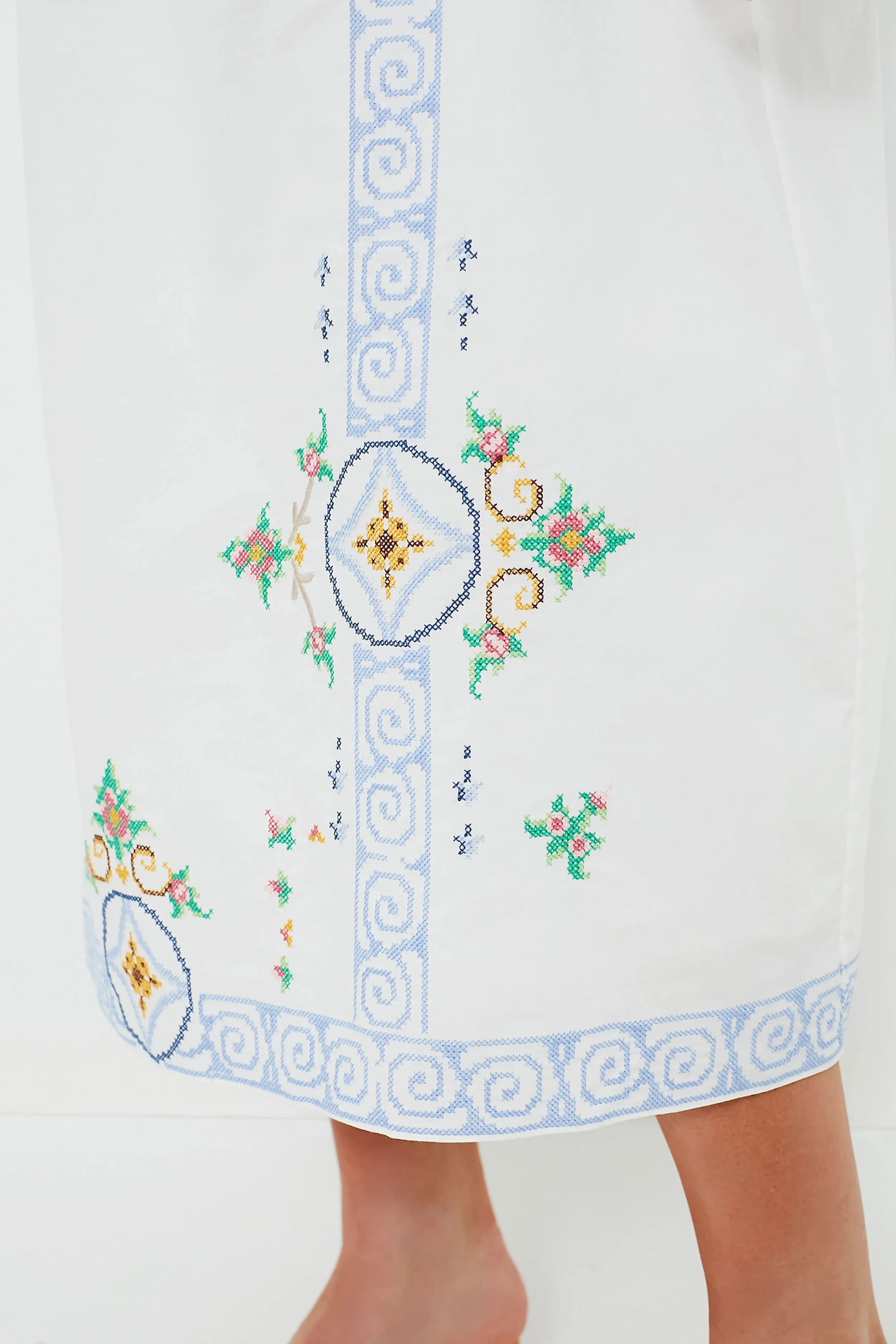 Mosaic Embroidery Sailor Dress