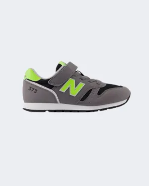 New Balance 373 Bungee Lace With Top Strap Boys Lifestyle Espadrilles Grey/Neon Green Yv373Jo2-M