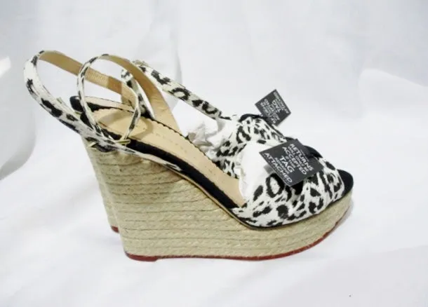 NEW CHARLOTTE OLYMPIA MELODY WEDGE HEEL Shoe 36 6 LEOPARD Espadrille