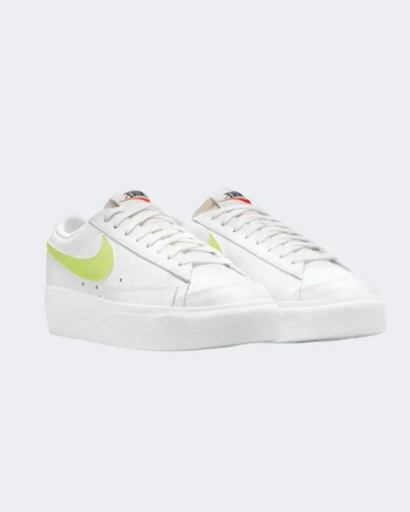 Nike Blazer Low Platform Women Lifestyle Shoes White/Yellow Dj0292-102