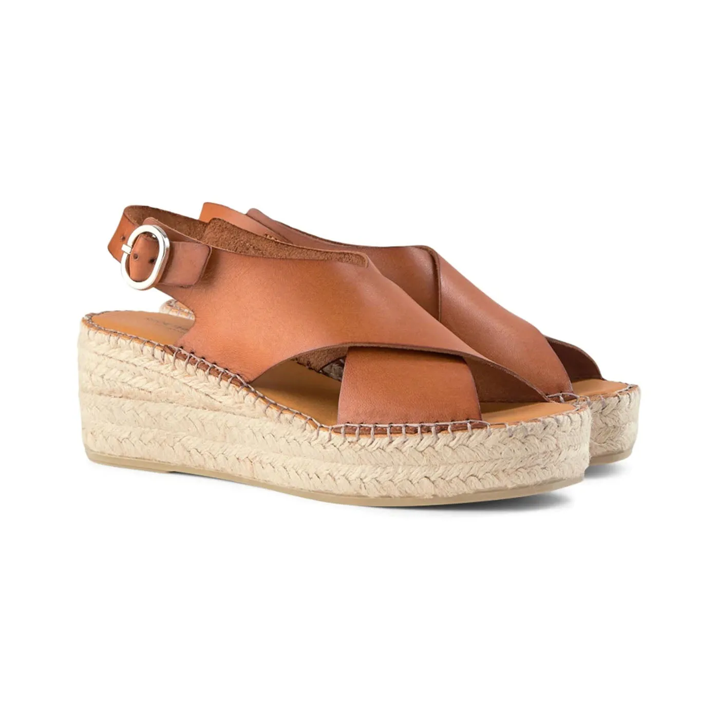 Orchid wedge leather - TAN