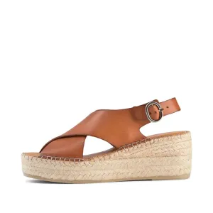 Orchid wedge leather - TAN