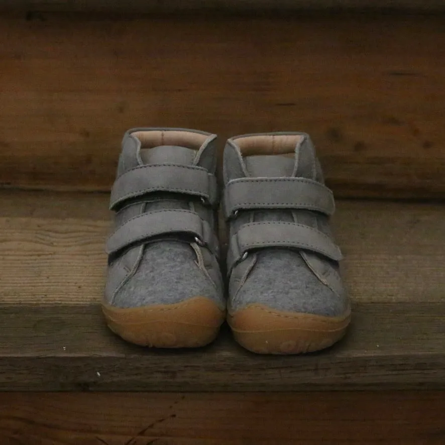 Organic Wool Felt Shoes - Grey - 23-28