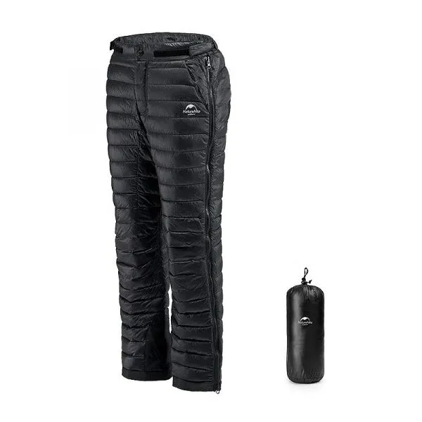 Outdoor Thermal Goose Down Pants Zipper Camping Hiking Skiing Trousers