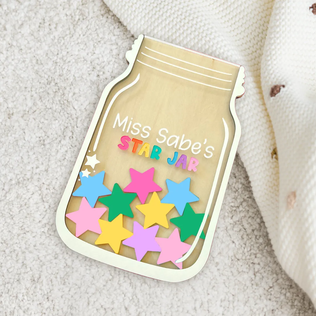 Personalized Reward Jar and Tokens, Positive Behavior Chart for Classroom, Stars Reward Jar for KidsThe Star Jar Behavior Chart for Kids at Home PY14