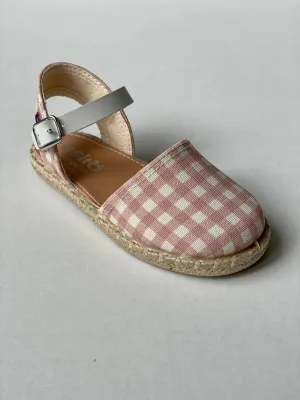 Pink gingham alpargatas(toddler sizes)