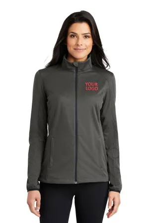 Port Authority Ladies Active Soft Shell Branded Jackets, Grey Steel