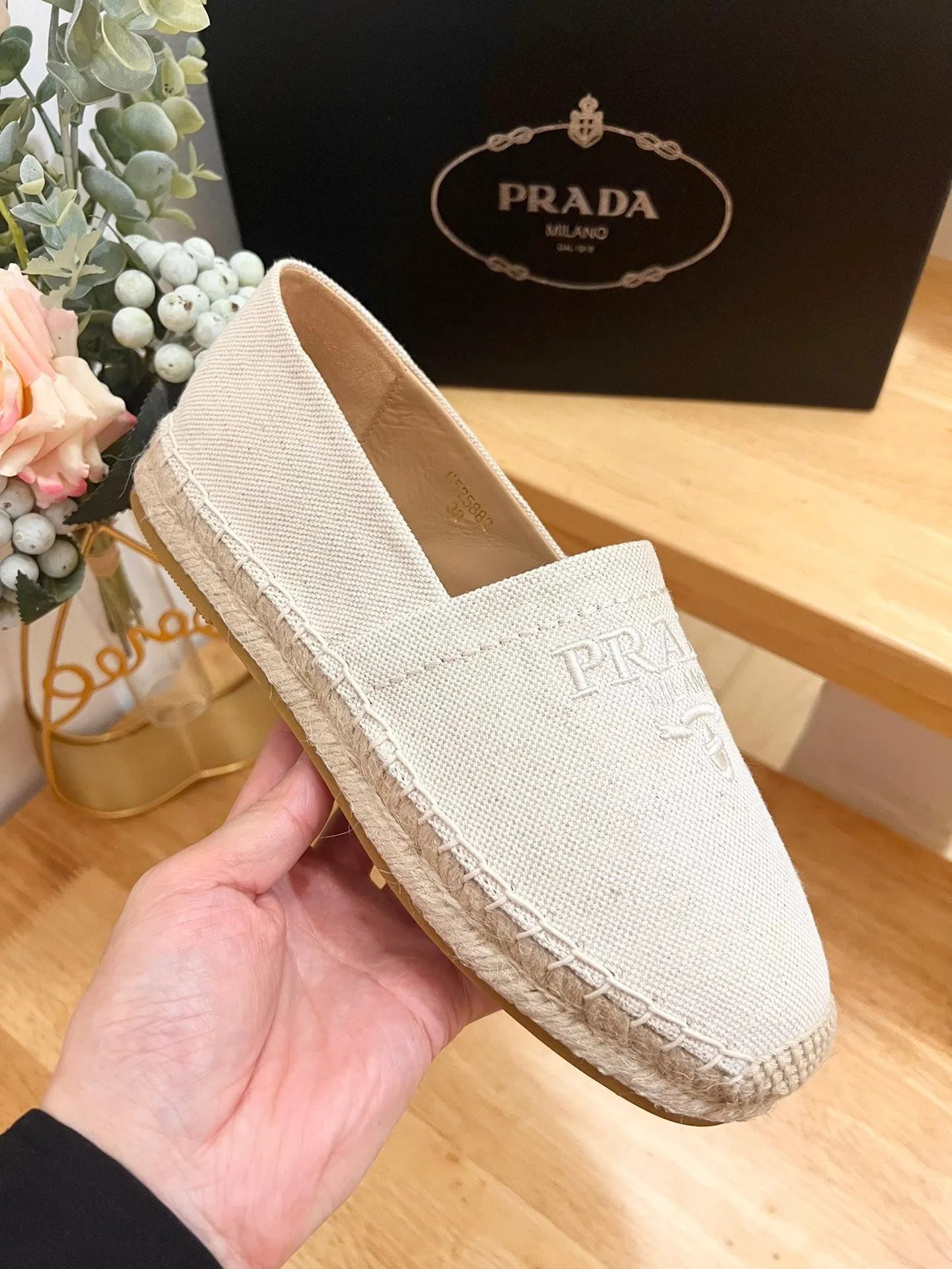 pra espadrilles beige canvas