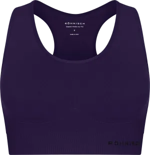 Röhnisch Women&#x27;s Seamless Soft Rib Sportsbra Blackcurrant | Buy Röhnisch Women&#x27;s Seamless Soft Rib Sportsbra Blackcurrant here | Outnorth